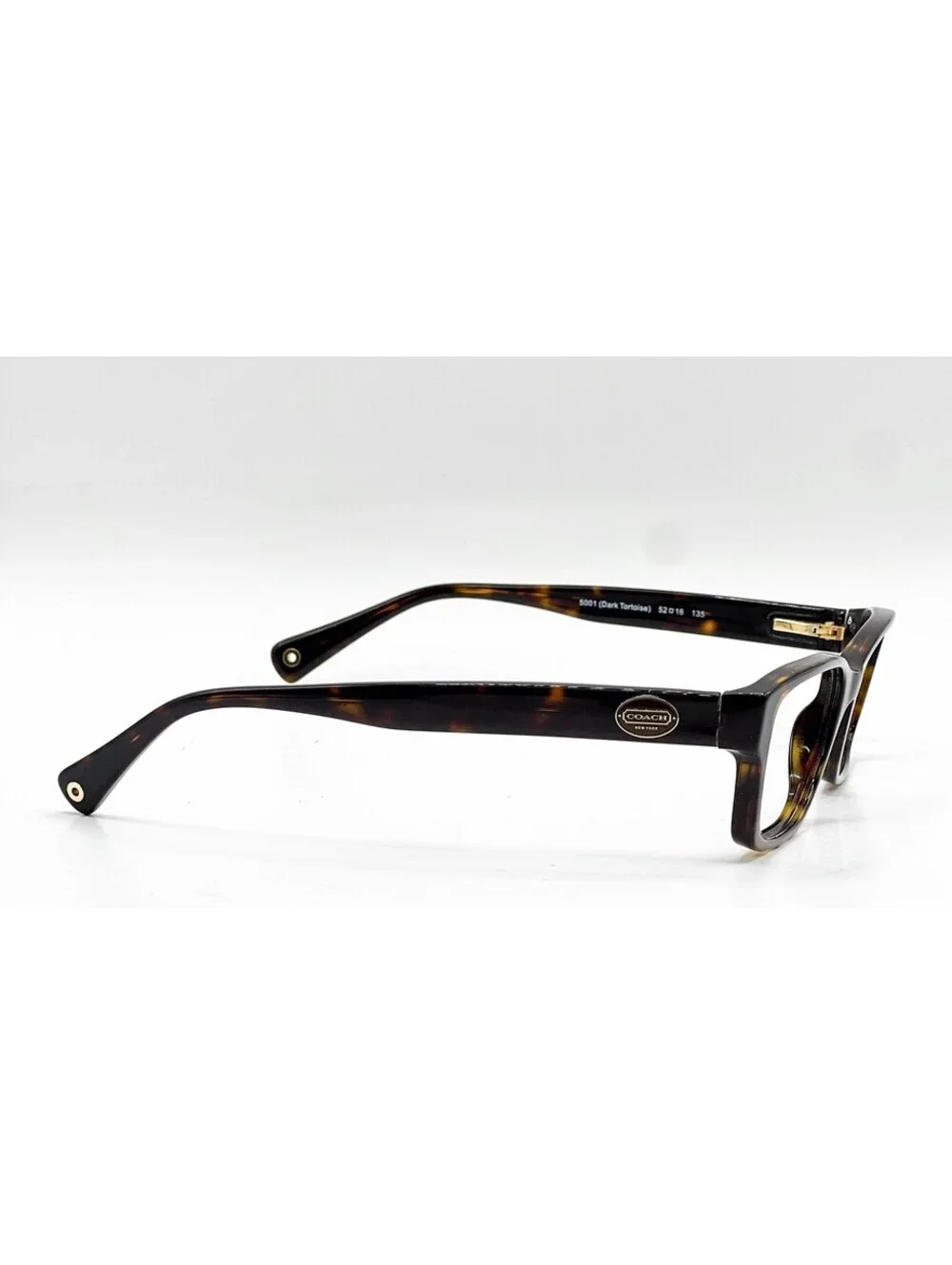 Coach HC 6040 5001 Dark Tortoise Rectangle Authentic Eyeglass Frames 52-16-135